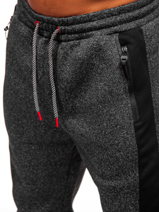 Pantalones Deportivos de Forro Polar Premium para Hombre, Pantalones Deportivos de Mezcla de Algodón con Logotipo Personalizado, Corte Ajustado, Cintura Elástica, Pantalones Casuales de Invierno - Product Image 5