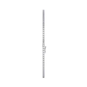 Bracelet tennis léger en or blanc 14 carats avec diamants de laboratoire ronds Alice (1 1/4 ct.) Tw. Bijoux de mariée luxueux et élégants pour femmes - Product Image 1