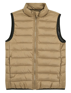 Winter Eco-Friendly Breathable Lightweight Casual Sleeveless <b>Women</b> Woven Windproof Zipper Bubble Outer Wear Puffer <b>Vest</b> 100% - Product Image 5
