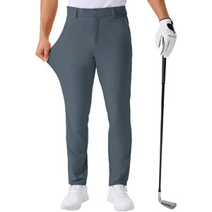 Pantalones de Golf Ligeros para Hombre al por Mayor, Diseño Personalizado, Cintura Alta con Bolsillos Laterales, Pantalones de Golf de Poliéster y Spandex - Product Image 1