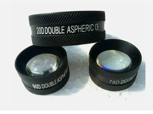 Lentes Oftálmicas Asféricas Dobles, Combo de Lentes de Optometría y Oftalmología 20D 78D 90D con Caja de Plástico Negra - Product Image 5