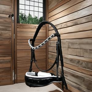 Bridon de dressage INFINITY PATENT avec rembourrage blanc, taille COB, en solde - Product Image 1