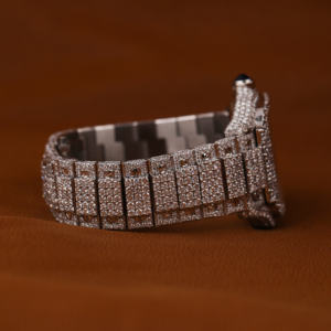 Reloj de pulsera de diamantes de la mejor calidad, reloj de lujo para hombre con caja de acero inoxidable y cristal de zafiro para uso masculino, de proveedor indio. - Product Image 4