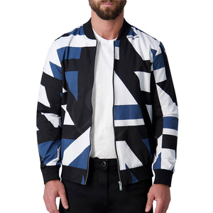 New Design <b>Men's</b> Bomber <b>Jacket</b> with Full Zipper Long Sleeves and Stand Collar High Street Style <b>Jacket</b> for <b>Man</b> - Product Image 5