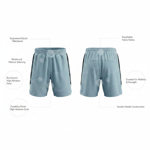 Breathable Mesh Polyester Custom Design Gym Shorts Lightweight Quick Dry Weightlifting Sportswear <b>Elastic</b> Waist Fitness Shorts - Product Image 3