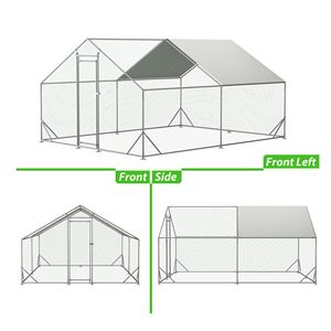 Pollaio in Metallo da Esterno Grande 4m con Copertura Impermeabile da 3m per Polli da Giardino - Product Image 3