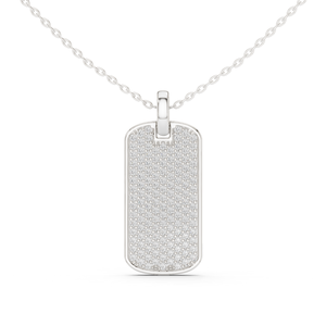 Collier pendentif en or rose plaqué diamant, diamants naturels taille brillant ronde, pour un usage quotidien, unisexe. - Product Image 2