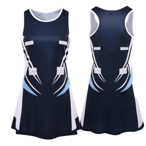 Uniforme de netball unisexe personnalisé 100% polyester, taille plus, imprimé, respirant, uniforme de sport tendance pour femmes - Product Image 4