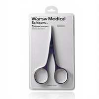 Ciseaux de manucure droits et tranchants en acier inoxydable durable Warsaw Medical avec poignées en acier