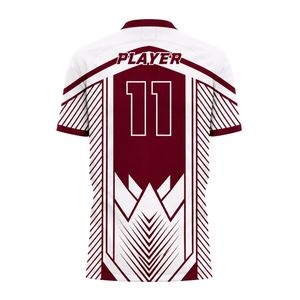 Conjunto de Uniforme de Fútbol Personalizado Color Granate y Blanco, Uniforme de Fútbol de Alto Rendimiento de Secado Rápido, Equipación Deportiva para Equipos, Alibaba.com - Product Image 2