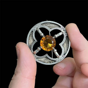 Broches Escoceses de Ágata con Grabado de Plata y Cuarzo, Diseño de Plaid, Antiguos y Personalizables, para Vestir con el Tartán Escocés - Product Image 4