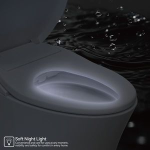 Elettrico intelligente sedile del Water acqua asciugatrice sensore di chiusura lenta coperchio di chiusura forte debole pulizia luce notturna telecomando - Product Image 5
