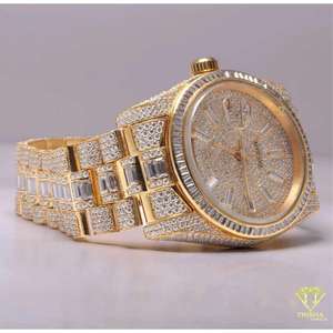 Montre de luxe Hip Hop sertie de diamants VVS cultivés en laboratoire, en argent sterling 925, par Trisha Jewels - Product Image 2