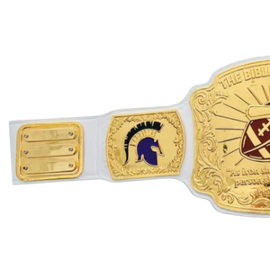 Ceinture de championnat personnalisable pour le jeu de la ceinture biblique, ceinture sportive haut de gamme, design football doré - Product Image 6