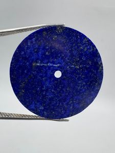 Cadran de montre classique en pierre de lapis-lazuli naturel, coupe plate, 28 mm, pierre précieuse bleue, trou central de 2 mm, cadran de montre personnalisé, marque K Gems - Product Image 4
