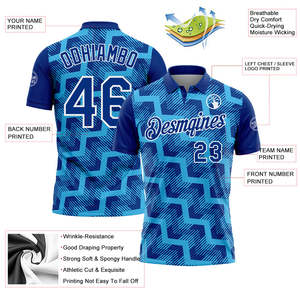 Hot Sale Custom Sublimated Baseball Polo <b>Shirt</b> Men's Quick Dry <b>Geometric</b> Print Short Sleeve Team Apparel Adult Regular Fit Top - Product Image 3