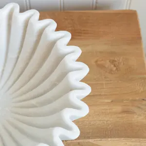 Bol en marbre moderne en forme de fleur, fait main, pour tables basses, comptoirs de réception et villas de luxe - Product Image 2