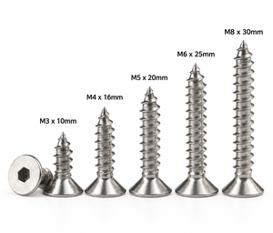 Tornillos autorroscantes de cabeza alomada de acero inoxidable, rosca métrica gruesa, acabado liso, clase 8, M3 M8, DIN7985, Finefix Hardware - Product Image 2