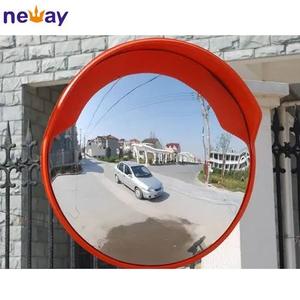 Miroir de sécurité routière LAKSHY rouge, forme ronde, angle de vision de 180°, diamètre de 1000 mm, utilisation en extérieur, matériau en polycarbonate - Product Image 3