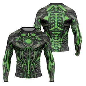 Wholesale Custom Unisex Rashguard UPF 50 Fitness Training Sublimation UV Protection Quick Dry Compression Polyester OEM OEM OEM - Product Image 1