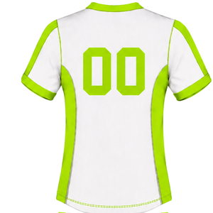 Camiseta de Rugby Blanca y Verde Lima, Manga Corta, Cuello en V, Uniforme de Equipo Personalizado, Transpirable, para Entrenamiento Deportivo - Product Image 2