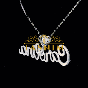 จี้ห้อยคอแบบฮิปฮอปทรงคาร์ลิน่า ชุบทอง 14K เงินแท้ 925 ประดับเพชรโมอิสซาไนต์ VVS รับรองโดย GIA  แบบสั่งทำพิเศษสำหรับคริสเตียน - Product Image 5