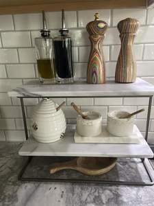 ขาตั้งขนมอบสองชั้นดีไซน์หินอ่อน - Product Image 4