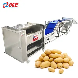Automatic potato washing and peeling machine automatic potato peeling machine fruit vegetable potato cleaner peeling machine