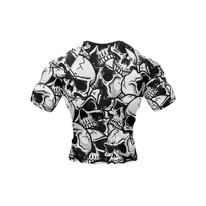 เสื้อรัดกล้ามเนื้อ BJJ MMA คุณภาพสูง พิมพ์ลายตามสั่งสำหรับผู้ชาย พิมพ์ลายด้วยความร้อน แขนยาว แห้งเร็ว ป้องกันรังสียูวี ผ้า 220 กรัม - Product Image 2