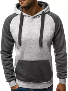 Sudadera con capucha de alta calidad para hombre, estilo urbano, con logo personalizado impreso en relieve. - Product Image 3