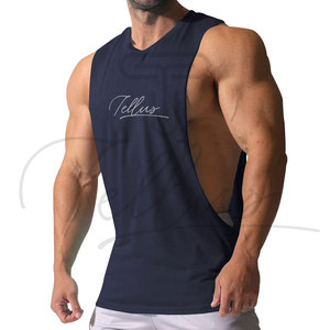 Camisetas sin mangas personalizadas con logo, transpirables, casuales, para hombre, para entrenamiento, gimnasio, musculación, corte holgado. - Product Image 3