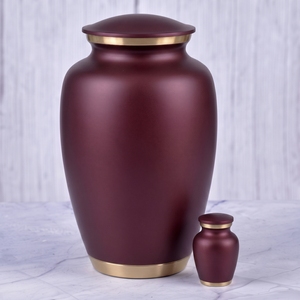 Urna Funeraria de Latón Azul y Dorado para Cenizas Humanas, con Superficie Mate, Recipiente Conmemorativo para Funeral y Entierro - Product Image 6