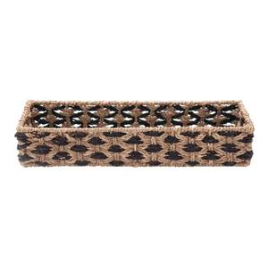 Panier rectangulaire tissé à la main avec cadre en fer robuste, idéal pour l'organisation des comptoirs de salle de bain ou de chambre, un indispensable pour l'organisation des étagères. - Product Image 1