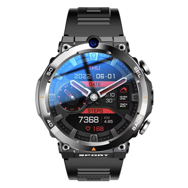 High Quality Men's 4G Smart Watch H10 GPS Waterproof Multi-language NFC Door Access Video Call IPS Touch Screen Display(XTSJ)