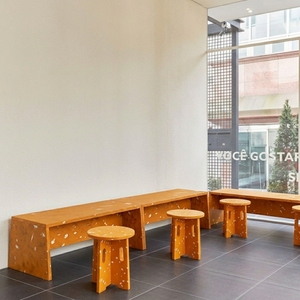 4GoodThings Recycled <b>Plastic</b> Modern Craftsman Water Resistant Durable 2-Seater Leisure Outdoor School Hotel <b>Bench</b> Patio - Product Image 3