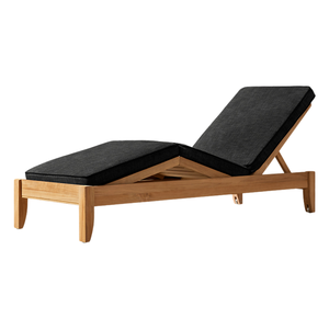 Chaise longue réglable en teck massif, durable, pliable, design moderne pour piscine, jardin, hôtel, complexe hôtelier - Product Image 5