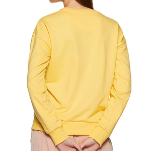 Sweat-shirt jaune à col rond pour femme avec imprimé 96 Brooklyn, haut décontracté à manches longues - Product Image 3