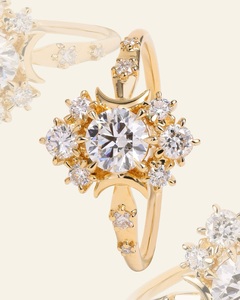 Anillos de Diamantes Redondos de Corte Brillante, Creados en Laboratorio, con Certificación IGI, en Oro de 14K y 18K, para Mujer, Joyería de Compromiso - Product Image 3