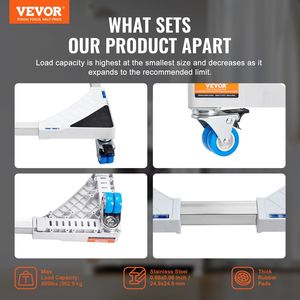 Base Ajustable para Mini Refrigerador con Ruedas Suaves, Pedestal Universal para Lavadora y Refrigerador, Ruedas Multiusos - Product Image 2