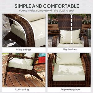 Sedie da Esterno in Rattan con Braciere, Elegante Collezione di Arredamento da Giardino - Product Image 5