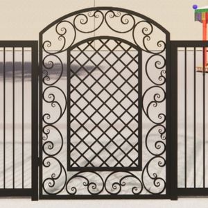 Puerta de Hierro Forjado de Lujo para Entrada de Vehículos, Puerta de Entrada de Hierro Personalizada, Estructura Duradera con Recubrimiento en Polvo, Clásica, Elegante y Decorativa - Product Image 2