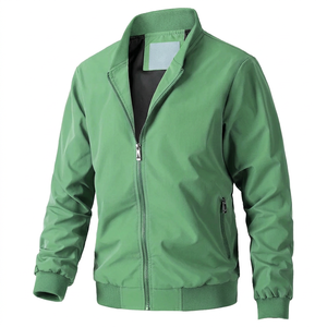Chaqueta Cortavientos Personalizada con Logotipo para Hombre, Ligera, de Poliéster, Estilo Bomber, con Cierre Completo, Informal, para Primavera y Otoño - Product Image 1