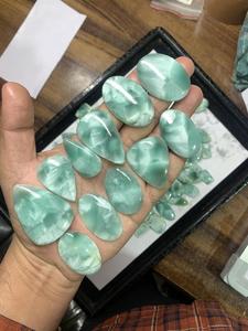 Cabochons ovales en quartz naturel de qualité supérieure certifiée par des tiers, 9 mm et 14 mm, pierres précieuses bleues Aamna pour la fabrication de bijoux - Product Image 3