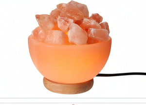 Lampe en sel de l'Himalaya USB avec morceaux de sel naturel, grande coupelle à sel, lampe en sel cristallin pour la décoration de la maison - Product Image 4