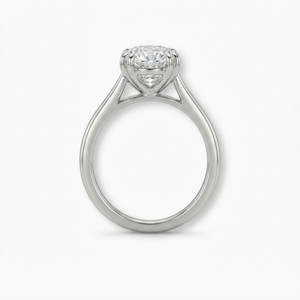 Sparkling 10K White Gold Diamond <b>Ring</b> for Women Elegant Wedding Jewelry with Modern Delicate Band Design - Product Image 3
