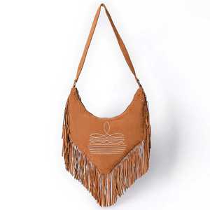 Western Suede Leather <b>Crossbody</b> <b>Bag</b> Custom Made Floral Hand Carving Bohemian Western Saddle Blanket Tote <b>Bag</b> - Product Image 2