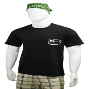 T-shirt Homme Col Rond Noir à Manches Courtes Personnalisé avec Impression Frontale, en Coton Biologique Lourd 100% Uni, Grande Taille, Tricoté - Product Image 3