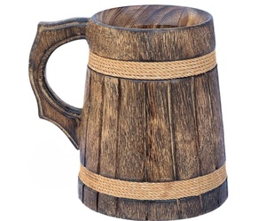 Eco-Friendly Polished Wooden Viking <b>Mug</b> with Hand Carved Engraving and Animal Design-Valentine's Day & Halloween Gift - Product Image 5