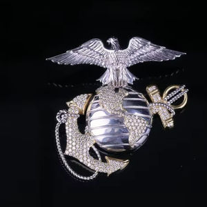 Pendentif Breloque Globe Aigle en Moissanite VVS1 pour Hip Hop, Bijoux Fins en Argent 925, Pendentifs et Breloques - Product Image 1