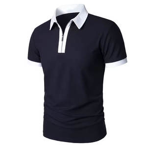 Polo d'été noir pour homme, haute qualité, décontracté, mode affaires, respirant, brodé, coupe ample, logo personnalisé, tricoté, pour le golf - Product Image 1